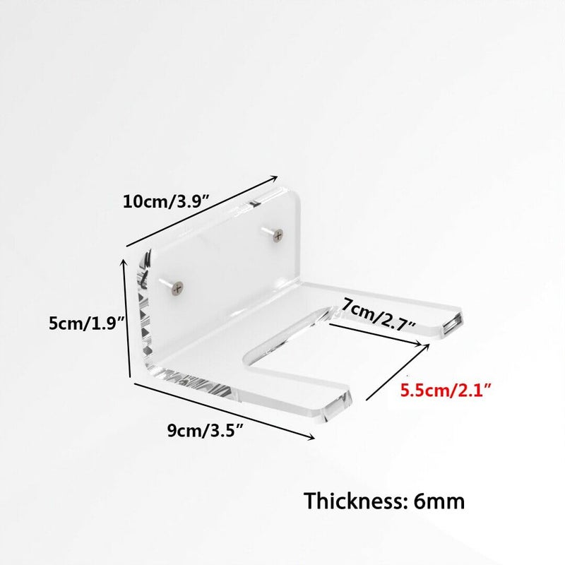 LEILIN Guitar Wall Hanger 2PCS Ukulele Acrylic Wall Mount Rack for Guitar Violin Banjo -Clear - Image 3